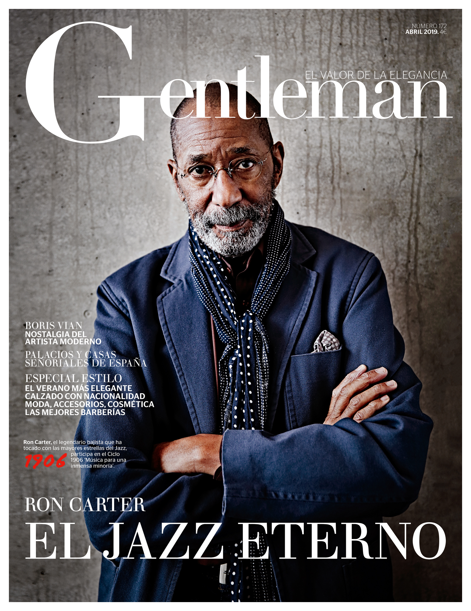 Ron Carter on cover Spanisch 'Gentleman' Magazine.   Ron Carter on cover Spanisch 'Gentleman' Magazine.